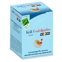 CIEN POR CIEN NATURAL Krill Fosfolípidos PL + DHA 90 Perlas