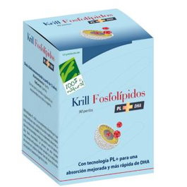 CIEN POR CIEN NATURAL Krill Fosfolípidos PL + DHA 90 Perlas