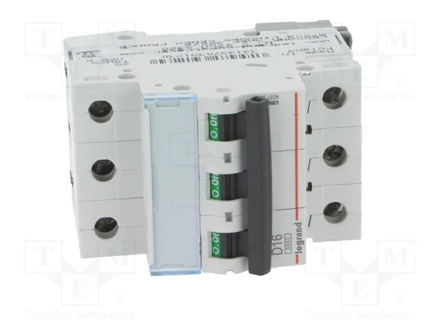LEGRAND Interruptor magnetotérmico S300 TX 16A 3 polos Caract D LEGRAND Interruptor magnetotérmico S300 TX 16A 3 polos Caract D