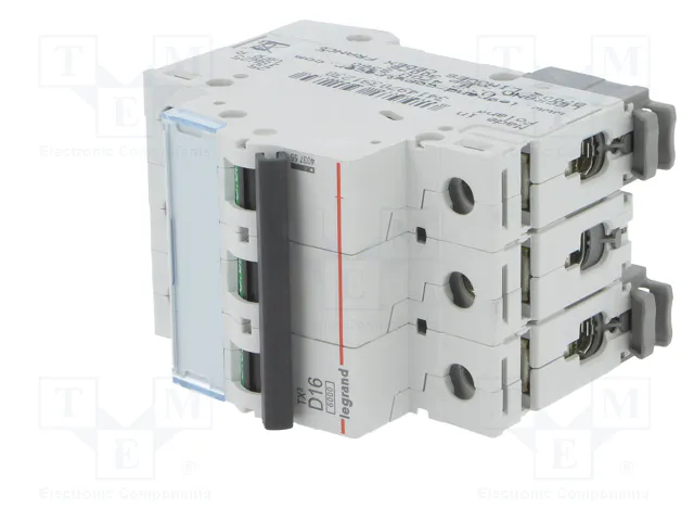 LEGRAND Interruptor magnetotérmico S300 TX 16A 3 polos Caract D LEGRAND Interruptor magnetotérmico S300 TX 16A 3 polos Caract D