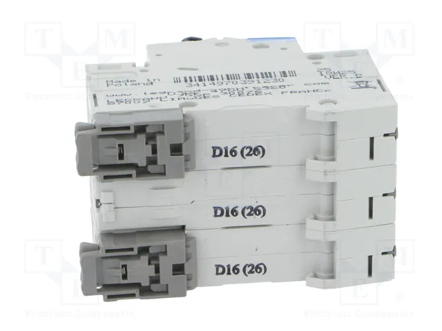 LEGRAND Interruptor magnetotérmico S300 TX 16A 3 polos Caract D LEGRAND Interruptor magnetotérmico S300 TX 16A 3 polos Caract D