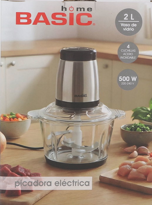 Inde Picadora de Vidrio Eléctrica 2L, 20x20x27 cm, Basic Home (6 Unidades)