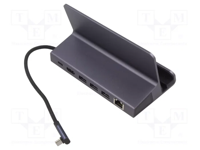 LOGILINK UA0408 Estación de acoplamiento USB-C con HDMI, RJ45 y USB