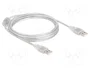 DeLOCK 83889 Cable USB 2.0 Tipo-A a Tipo-A 2 m Transparente