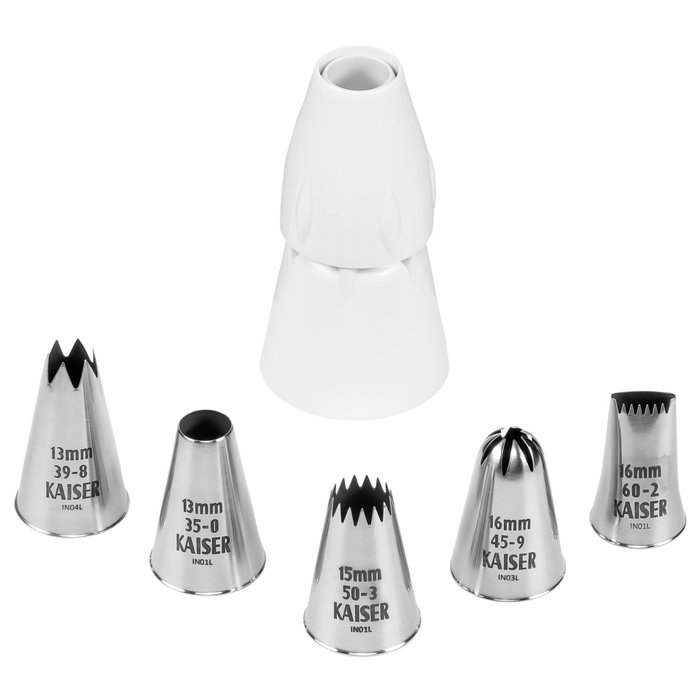 Kaiser Juego de 7 piezas manga pastelera, blanco Kaiser Juego de 7 piezas manga pastelera, blanco