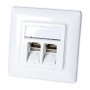 LogiLink NK4020 Toma Keystone de 2 módulos RJ-45 Blanco