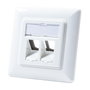 LogiLink NK4020 Toma Keystone de 2 módulos RJ-45 Blanco