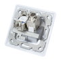 LogiLink NK4020 Toma Keystone de 2 módulos RJ-45 Blanco