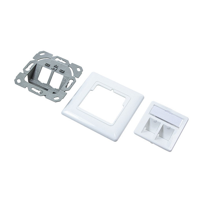 LogiLink NK4020 Toma Keystone de 2 módulos RJ-45 Blanco