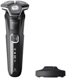 Philips Series 5000 S5898/25 Afeitadora eléctrica seca y mojada, SteelPrecision, 3 cabezales, 60 min batería negro
