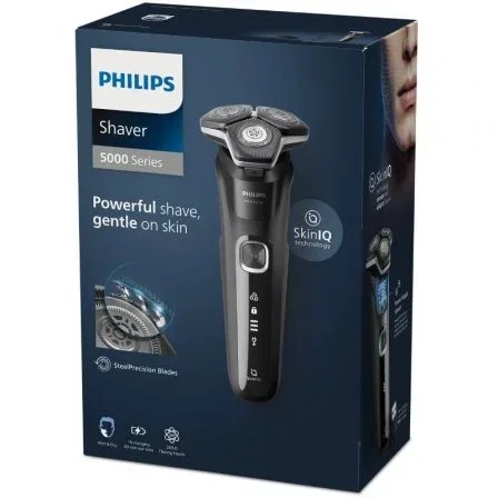 Philips Afeitadora Shaver Series 5000 S5898/25 con Tecnología SkinIQ, Afeitado Wet & Dry, Hasta 60 Minutos de Autonomía