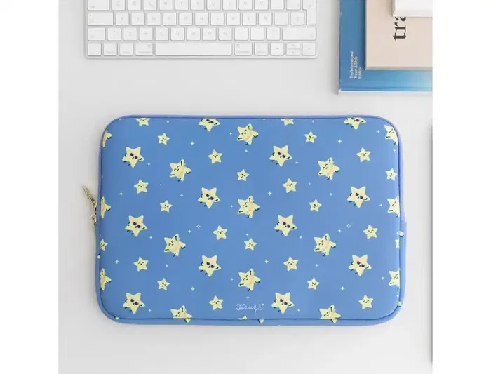 Mr.Wonderful Funda para Portátil 14' Estrellas, Wondee, Universal, Acolchada, 250x30x360 mm, Protección Antigolpes