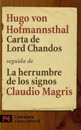 Carta de Lord Chandos, Hugo von Hofmannsthal - ALIANZA