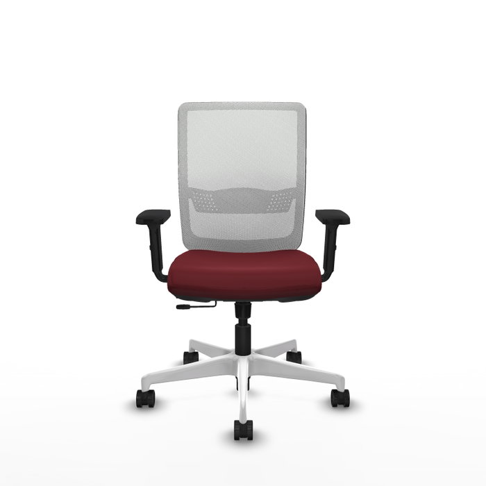 PIQUERAS Y CRESPO Silla de oficina Haches Granate y Blanco PIQUERAS Y CRESPO Silla de oficina Haches Granate y Blanco