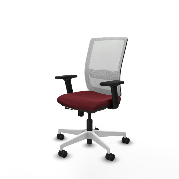 PIQUERAS Y CRESPO Silla de oficina Haches Granate y Blanco PIQUERAS Y CRESPO Silla de oficina Haches Granate y Blanco
