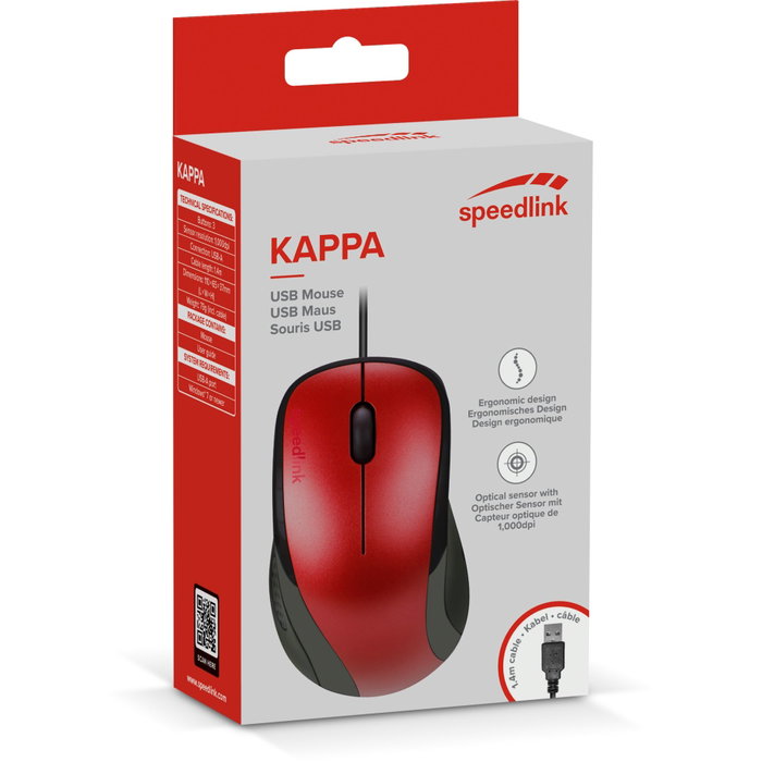 Speedlink KAPPA Mouse USB Rojo