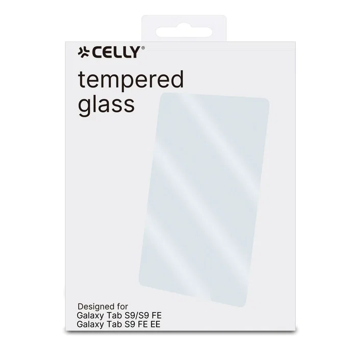 Celly GLASSTAB12 Protector Pantalla Vidrio Templado 9H 11" (27.9 cm) Anti-huellas para Samsung Galaxy Tab S9, S9 FE, S9 FE Enterprise Edition
