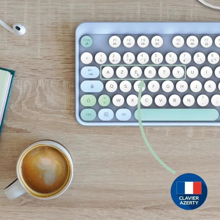 Mobility Lab MOB3700527313887 Combo Teclado + Mouse Inalámbrico Pure Color Azul Diseño Ergonómico Escritura Discreta Mobility Lab MOB3700527313887 Combo Teclado + Mouse Inalámbrico Pure Color Azul Diseño Ergonómico Escritura Discreta