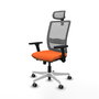 PIQUERAS Y CRESPO Silla de oficina Haches con mecanismo Sincro/Traslack, Naranja y Gris
