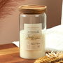 Home Deco Factory Vela Perfume Acacia Cocooning Tarro Vidrio Tapa Madera Aroma Algodón/Cachemira/Bosque 420g 50h 9.3x17cm