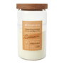 Home Deco Factory Vela Perfume Acacia Cocooning Tarro Vidrio Tapa Madera Aroma Algodón/Cachemira/Bosque 420g 50h 9.3x17cm