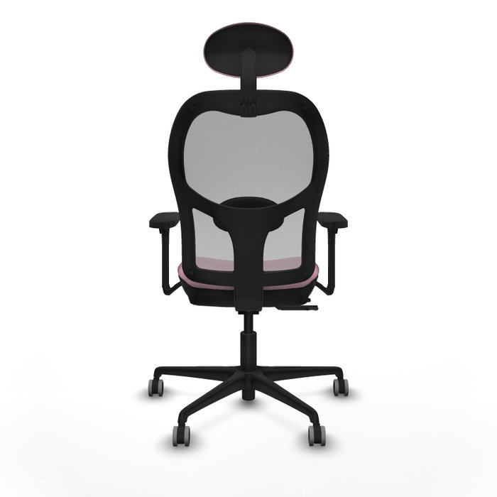 PIQUERAS Y CRESPO Silla de oficina Jorquera Rosa y Gris con mecanismo Sincro/Traslack