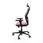 PIQUERAS Y CRESPO Silla de oficina Jorquera Rosa y Gris con mecanismo Sincro/Traslack