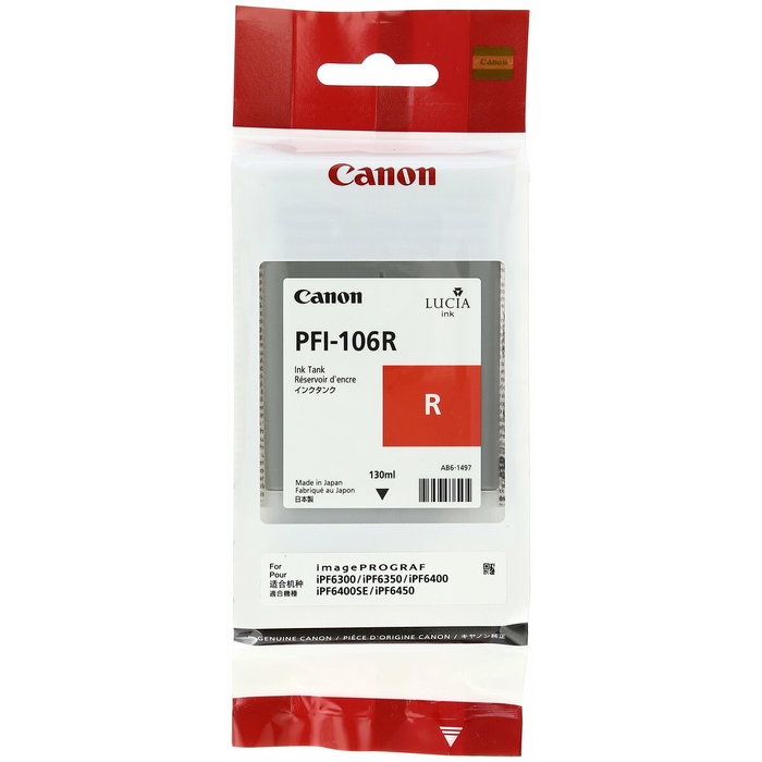 Canon PFI-106R Cartucho de Tinta Rojo 130ml