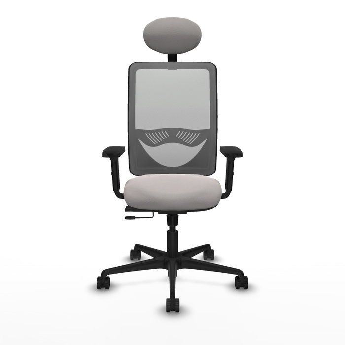 PIQUERAS Y CRESPO Silla de oficina Zulema con mecanismo Sincro/Traslack, Blanco y Gris PIQUERAS Y CRESPO Silla de oficina Zulema con mecanismo Sincro/Traslack, Blanco y Gris