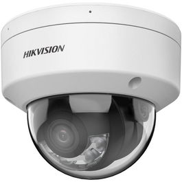 Hikvision Cámara IP Domo 4M Smart Hybrid Light ColorVu 2.8mm WDR IK10 IP67 Audio Alarma Luz Híbrida 30m 12V/PoE