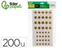 Liderpapel Gomets de estrellas doradas surtidas, bolsa de 5 hojas con 200 unidades