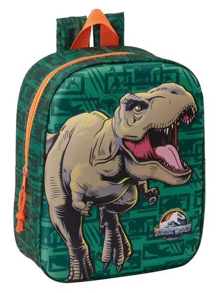 Mochila Infantil Jurassic World Verde oscuro 22 x 27 x 10 cm 3D