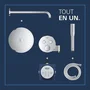 Grohe 34878000 Conjunto de Ducha Empotrado Termostático Todo Tipo de Chorros Gris