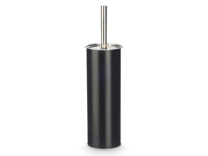 Berilo Escobillero de Acero Negro para Baño, Dimensiones: 10 x 27 x 10 cm, Material Metal (Acero SS) y Plástico (PP) (Set de 12)