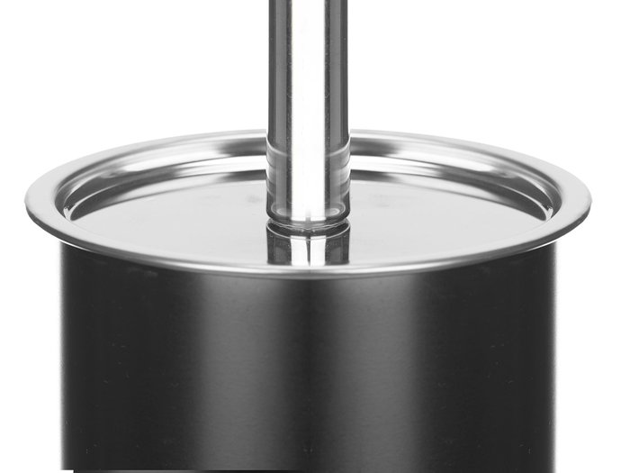 Berilo Escobillero de Acero Negro para Baño, Dimensiones: 10 x 27 x 10 cm, Material Metal (Acero SS) y Plástico (PP) (Set de 12)