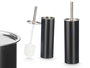 Berilo Escobillero de Acero Negro para Baño, Dimensiones: 10 x 27 x 10 cm, Material Metal (Acero SS) y Plástico (PP) (Set de 12)