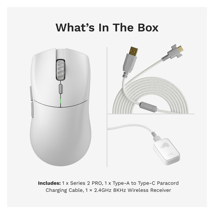 Glorious Series 2 PRO Wireless Gaming Maus - weiß