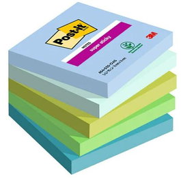 Post-It Blocs Notas Super Sticky 76x76mm 5 Blocs Colores Lugares Oasis 90 Hojas