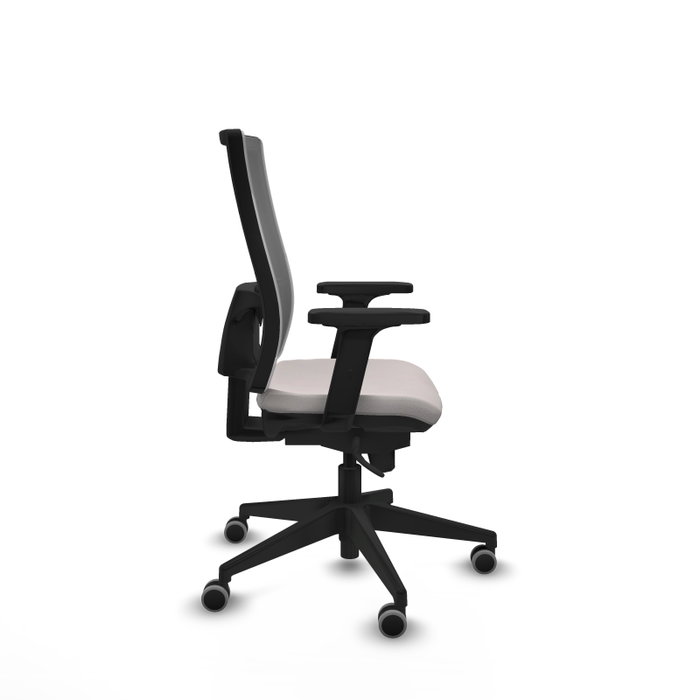 PIQUERAS Y CRESPO Silla de oficina Horna Blanco/Gris con mecanismo Sincro PIQUERAS Y CRESPO Silla de oficina Horna Blanco/Gris con mecanismo Sincro