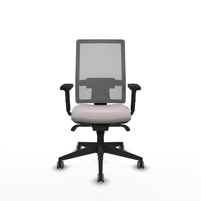 PIQUERAS Y CRESPO Silla de oficina Horna Blanco/Gris con mecanismo Sincro PIQUERAS Y CRESPO Silla de oficina Horna Blanco/Gris con mecanismo Sincro