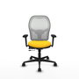 PIQUERAS Y CRESPO Silla de oficina Jorquera Sincro/Traslack Amarillo/Blanco