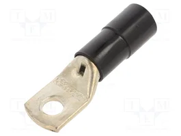 BM GROUP Terminal de anillo tubular aislado M10 2/0AWG Negro