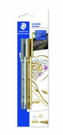Marcador T.Opaca No Perm. Staedtler 8323 Metalico Blister De 2 (Oro Y Plata)