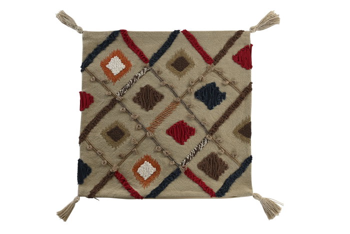 DKD Home Decor Funda Cojin Multicolor Algodon 50 x 50 cm