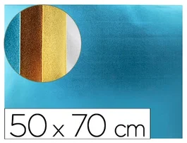 Liderpapel Goma eva metalizada azul claro 50x70 cm 2 mm