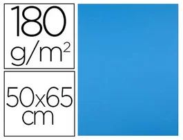 Liderpapel Cartulina Azul turquesa 50x65 cm 180g/m2, 25 hojas