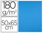 Liderpapel Cartulina Azul turquesa 50x65 cm 180g/m2, 25 hojas