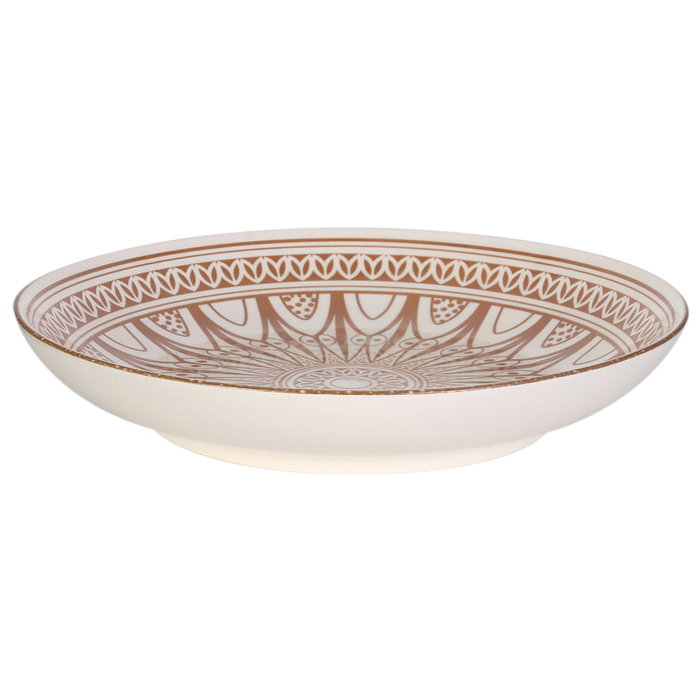 Home Deco Factory Plato Mirage Ø 25.5 cm x 4.5 cm Colección Oriental Estampado Interior