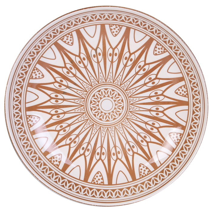 Home Deco Factory Plato Mirage Ø 25.5 cm x 4.5 cm Colección Oriental Estampado Interior