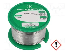 BROQUETAS Estaño libre de plomo Sn96,5Ag3Cu0,5 0,7mm 100g